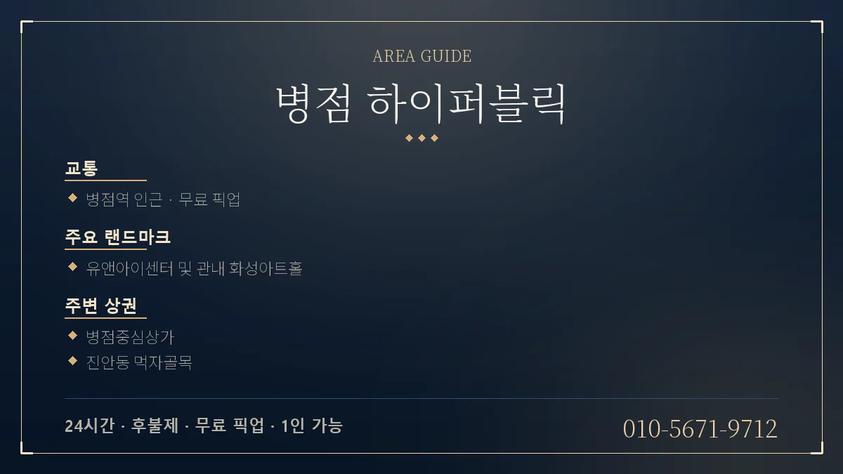 병점 하이퍼블릭 위치 안내 - 병점역 유앤아이센터 및 관내 화성아트홀